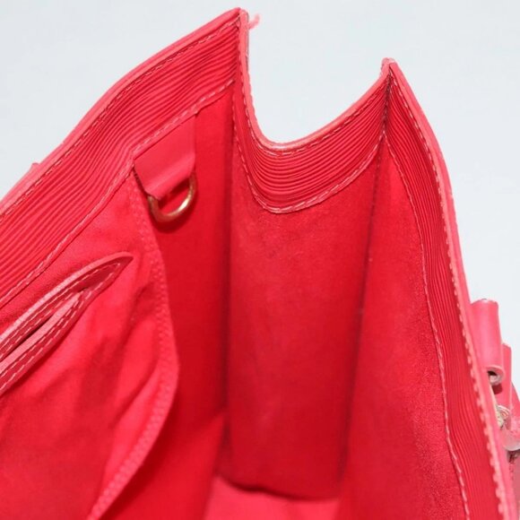 LOUIS VUITTON Epi Sac Plat PM Hand Bag Red - Picture 12 of 15